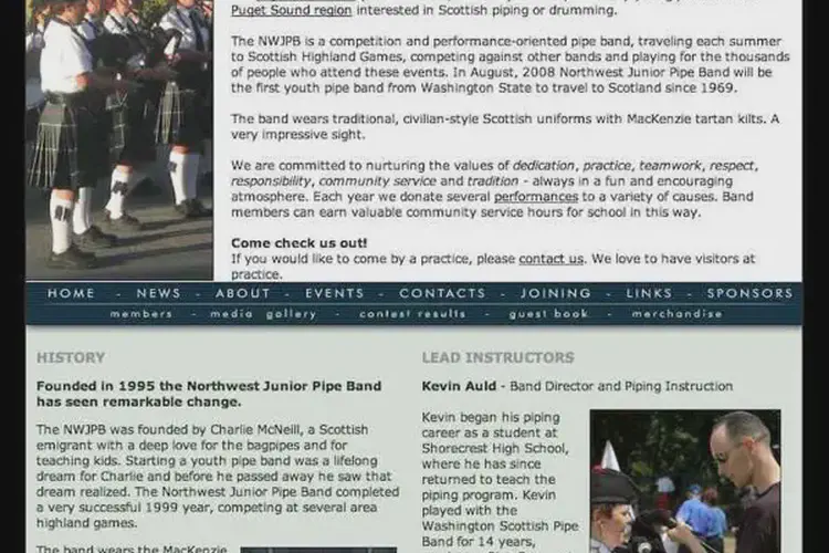 northwest junior pipe band instruction