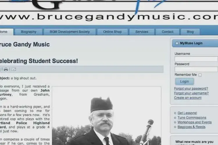 bruce gandy bagpipe instructor