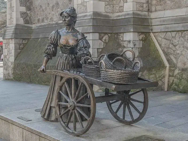 Molly Malone is christened in Dublin